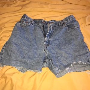 Cut Levi’s shorts